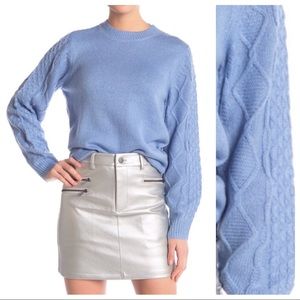 NWOT - Rebecca Minkoff Cable Knit Contrast Sweater S